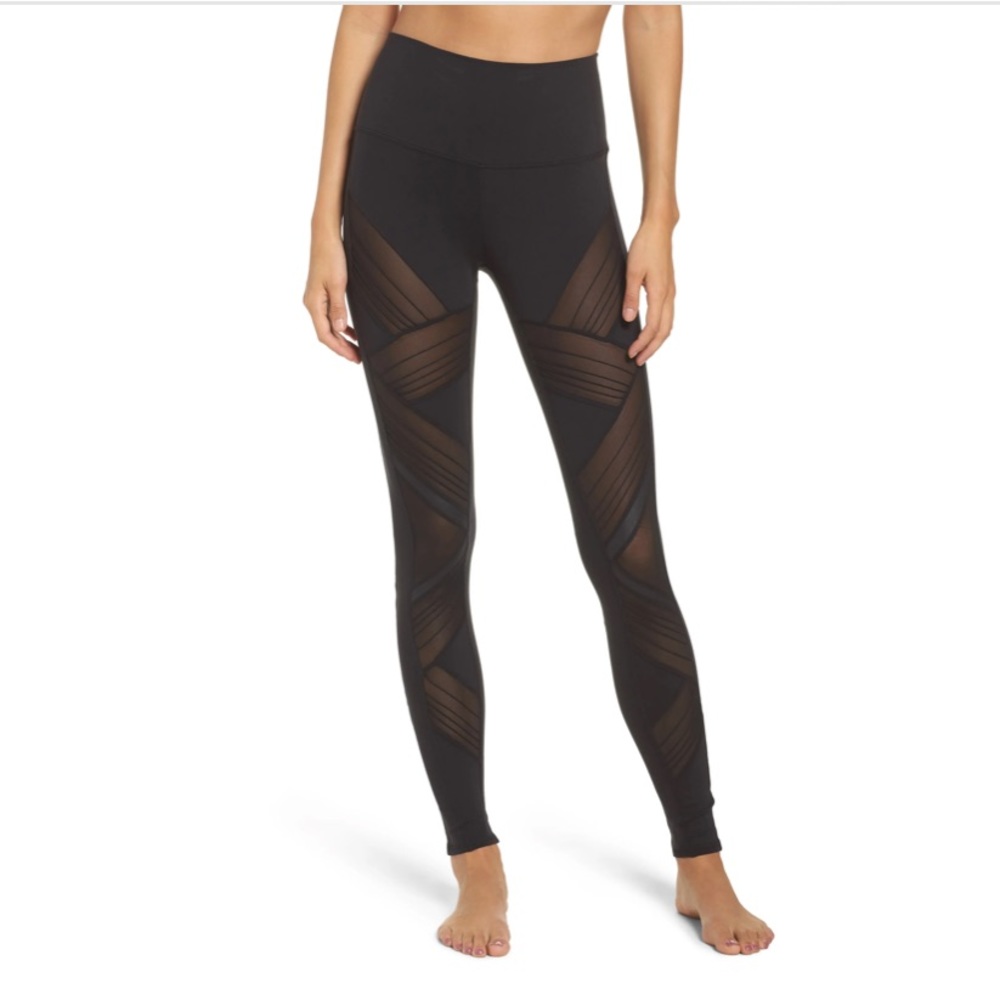 Alo Yoga Ultimate High Waist Mesh Leggings, Black - XS